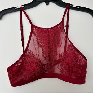 Victorias Secret Lace High Neck Halter Bra